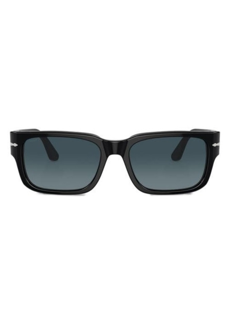 Persol 58mm Polarized Gradient Rectangular Sunglasses