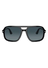 Persol 58mm Polarized Pilot Sunglasses