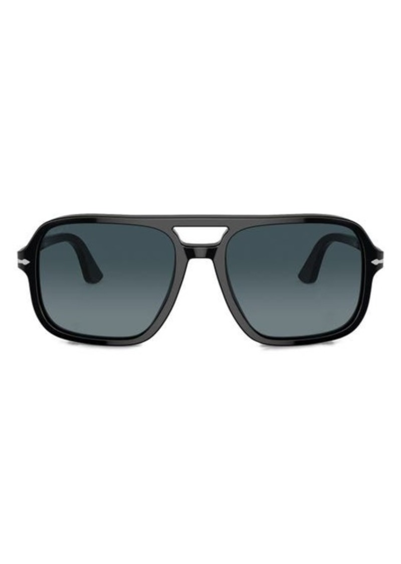 Persol 58mm Polarized Pilot Sunglasses