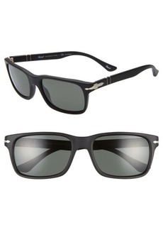 Persol 58mm Polarized Rectangle Sunglasses