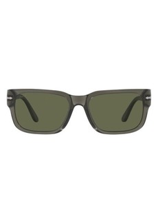 Persol 58mm Polarized Rectangular Sunglasses