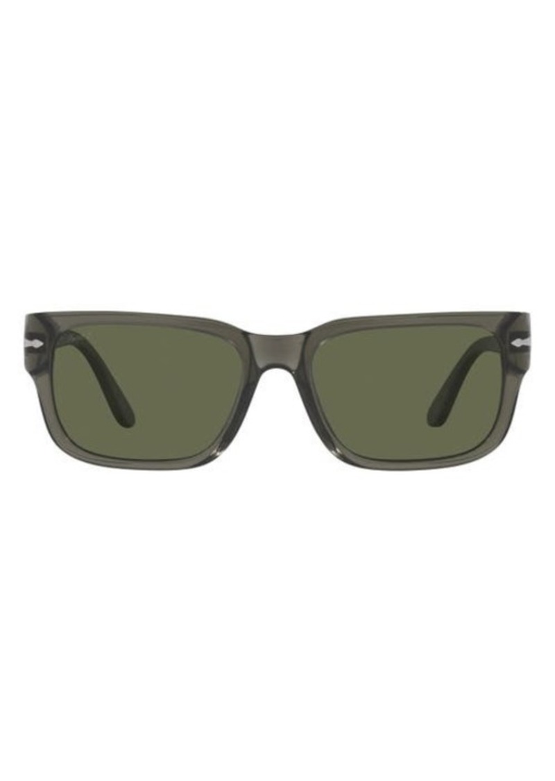 Persol 58mm Polarized Rectangular Sunglasses