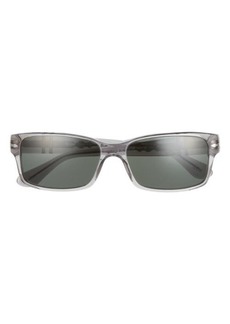 Persol 58mm Rectangular Polarized Sunglasses