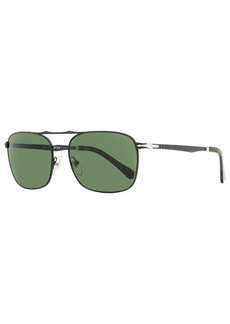 Persol Men's Rectangular Sunglasses PO2454S 1078/31 Matte Black 60mm
