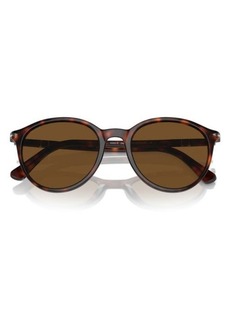 Persol Phantos 56mm Polarized Round Sunglasses