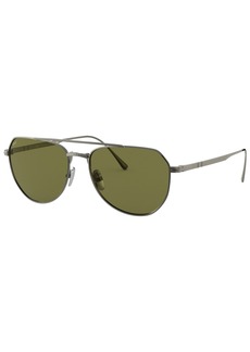 Persol Unisex Sunglasses PO5003ST - PEWTER/GREEN POLAR