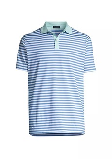 Peter Millar Crown Crafted Bass Striped Jersey Polo Shirt