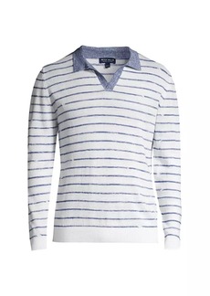 Peter Millar Crown Crafted Triste Striped Linen & Wool-Blend Sweater