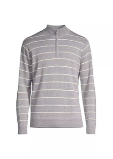 Peter Millar Crown Eastham Striped Quarter-Zip Sweater