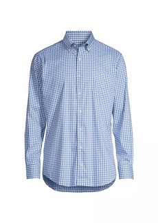 Peter Millar Crown Trenton Gingham Stretch Cotton-Blend Sport Shirt