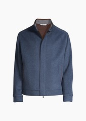 Peter Millar Crown Wool Fleece Bomber Jacket