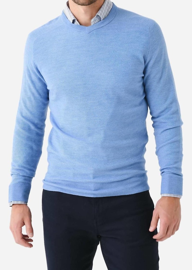 Peter Millar Dover High V-Neck Sweater In Vessel