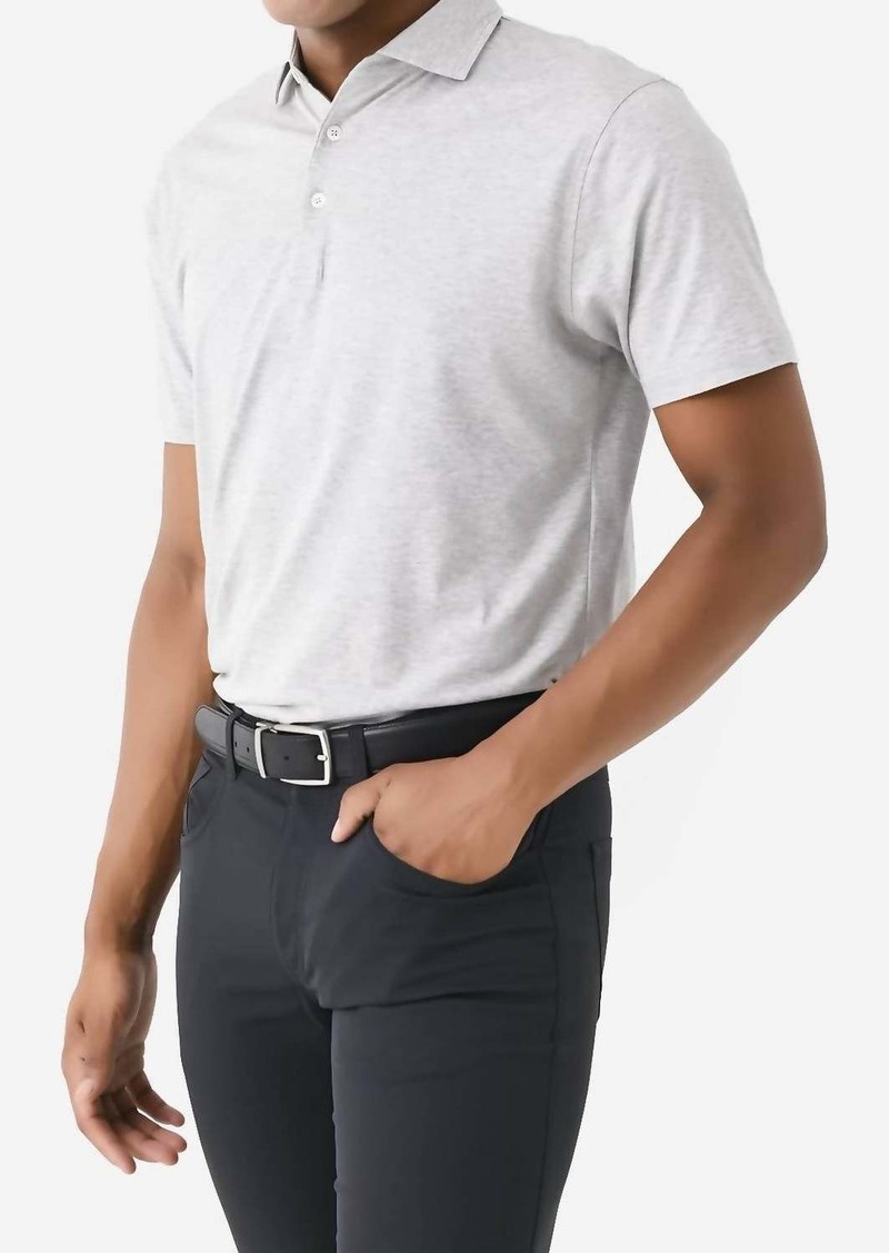 Peter Millar Excursionist Flex Polo Shirt In Gale Grey