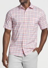 Peter Millar Lawrence Crown Vintage Cotton Stretch Sport Shirt In Pink Lemonade