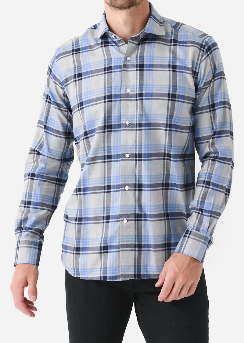 Peter Millar Men's Crown Crafted Ls Shirt In Gale Grey