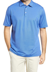 Peter Millar Short Sleeve Stretch Jersey Polo in Deep Ocean at Nordstrom