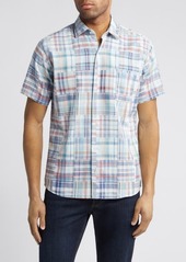 Peter Millar Cabana Plaid Patchwork Short Sleeve Button-Up Shirt