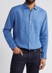 Peter Millar Coastal Garment Dyed Linen Button-Up Shirt