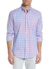 Peter Millar Cortland Crown Lite Cotton Blend Button-Up Shirt in Pink Agate at Nordstrom