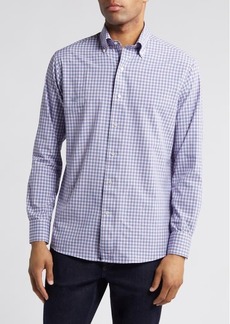 Peter Millar Crown Crafted Cole Check Performance Button-Down Shirt