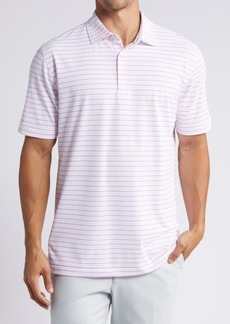 Peter Millar Crown Crafted Fitz Stripe Performance Mesh Polo
