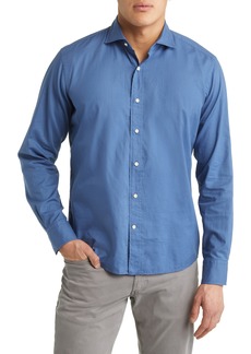 Peter Millar Crown Crafted Sojourn Garment Dye Button-Up Shirt in Blue Frost at Nordstrom Rack