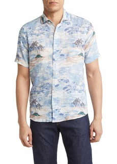Peter Millar Crown Crafted Tropics Linen Sport Shirt
