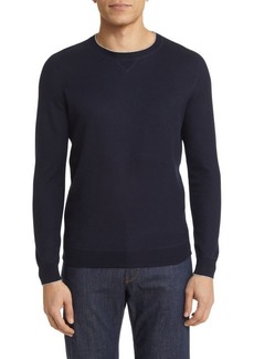 Peter Millar Crown Crafted Voyager Tipped Cashmere & Silk Crewneck Sweater