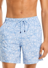 Peter Millar Crown Printed Drawstring 7 Swim Trunks