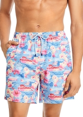 Peter Millar Crown Tequila Sunrise Print Swim Trunks, 7