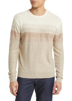 Peter Millar Dégradé Stripe Wool & Linen Crewneck Sweater