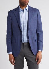 Peter Millar Flynn Classic Windowpane Check Wool & Silk Blend Sport Coat