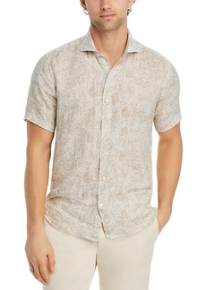 Peter Millar Crown Crafted Sacha Linen Short Sleeve Sport Shirt