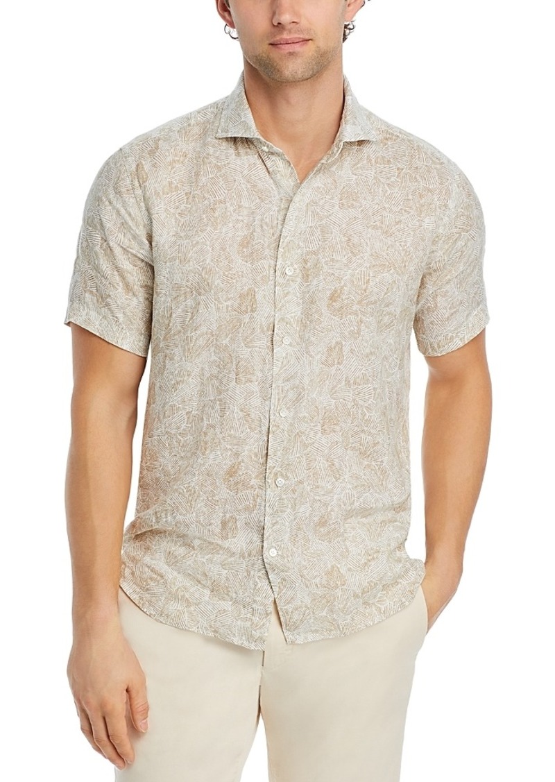 Peter Millar Crown Crafted Sacha Linen Short Sleeve Sport Shirt