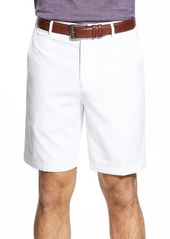 Peter Millar Salem Flat Front Performance Shorts in White at Nordstrom