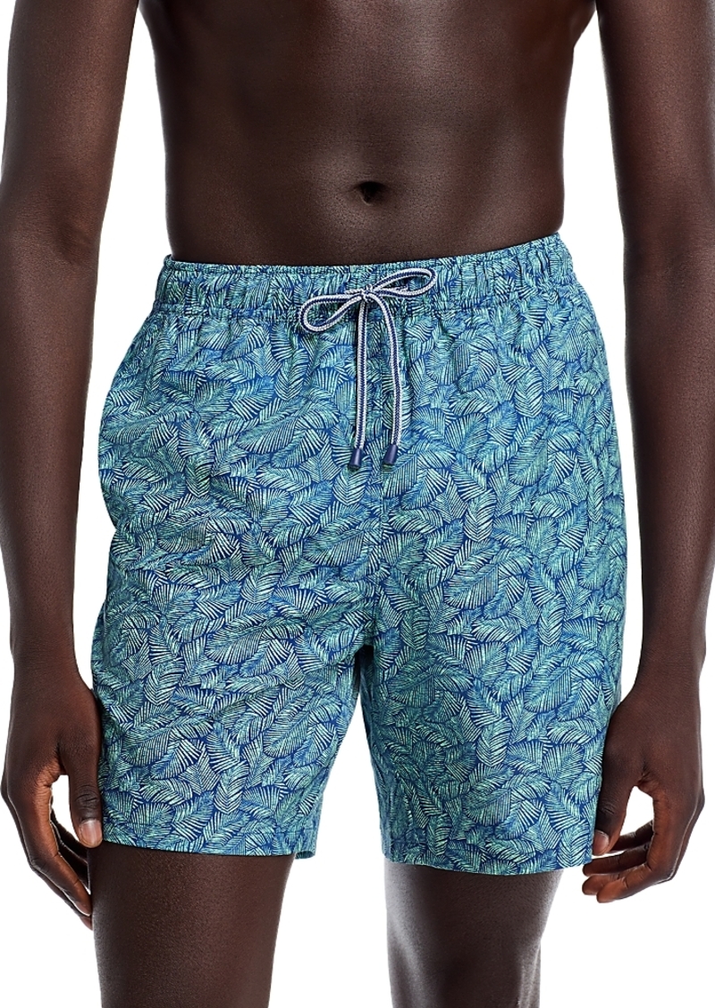 Peter Millar Tropical Shade Stretch Printed 7 Swim Trunks