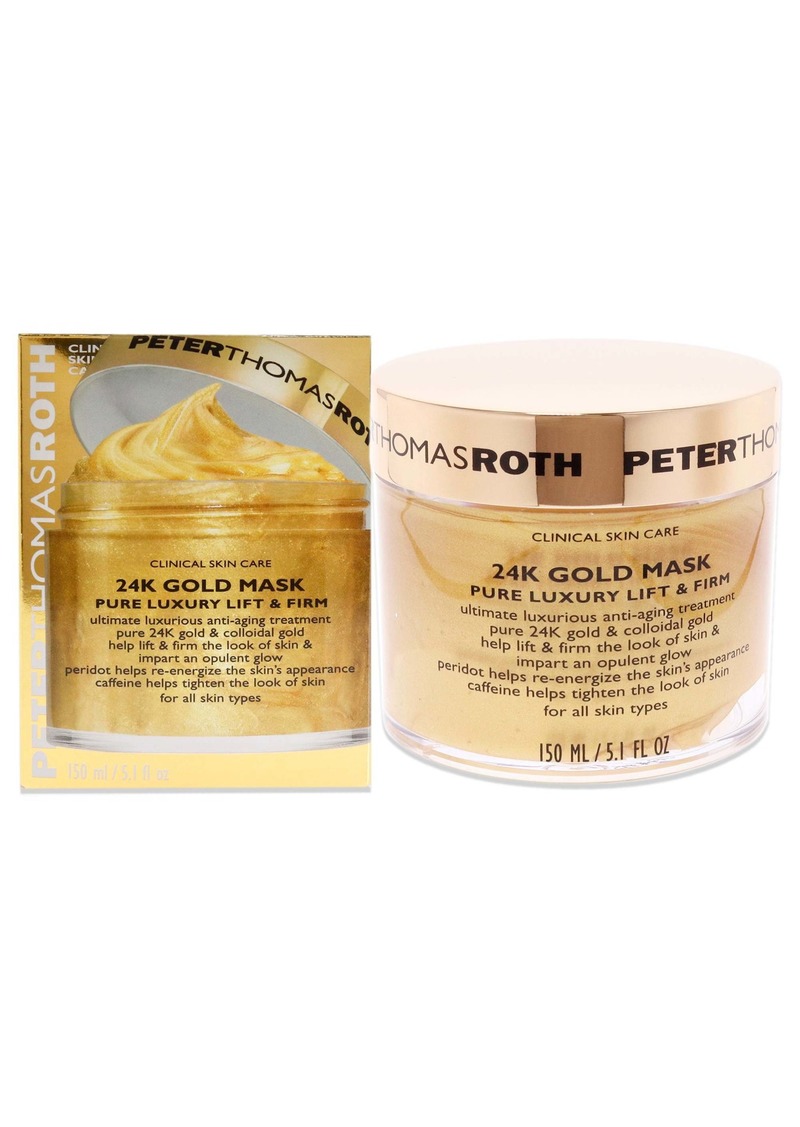 24K Gold Mask Pure Luxury Lift and Firm Mask by Peter Thomas Roth for Unisex - 5.1 oz Mask