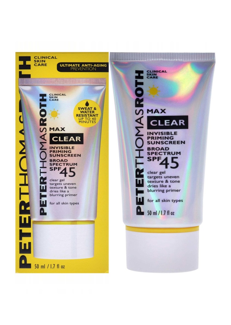 Clear Invisible Priming Sunscreen SPF 45 by Peter Thomas Roth for Unisex - 1.7 oz Sunscreen