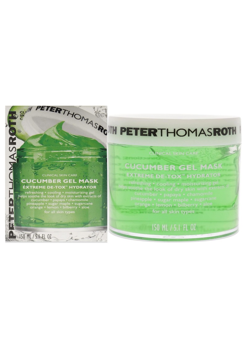 Cucumber Gel Mask Extreme Detoxifying Hydrator by Peter Thomas Roth for Unisex - 5.1 oz Mask