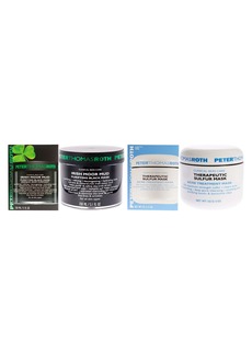 Irish Moor Mud Purifying Black Mask - All Skin Types and Therapeutic Sulfur Mask Kit by Peter Thomas Roth for Unisex - 2 Pc Kit 5.1oz Mask, 5oz Treatment