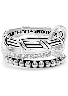 Peter Thomas Roth 3-Pc. Set White Topaz Connected Stacking Rings (1-1/4 ct. t.w.) in Sterling Silver - White Topaz
