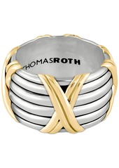 Peter Thomas Roth Wide Crisscross Ring in Sterling Silver & Gold-Plate - Sterling Silver