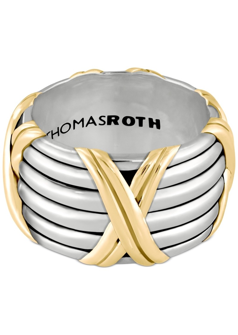 Peter Thomas Roth Wide Crisscross Ring in Sterling Silver & Gold-Plate - Sterling Silver