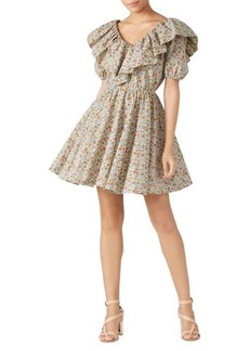 Petersyn Luisa Floral Ruffle Puff Sleeve Fit & Flare Dress