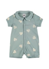 Petit Bateau Heart Printed Cotton Romper