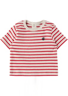 Petit Bateau Baby Gray & Red Stripy T-Shirt