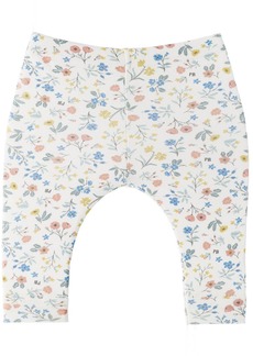 Petit Bateau Baby Off-White Floral Print Leggings