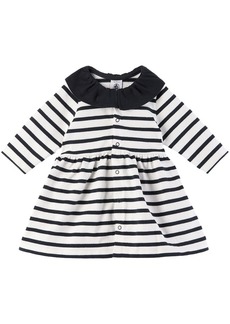 Petit Bateau Baby White & Navy Sailor Stripes Dress