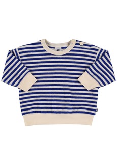 Petit Bateau Striped Cotton Terry Sweatshirt