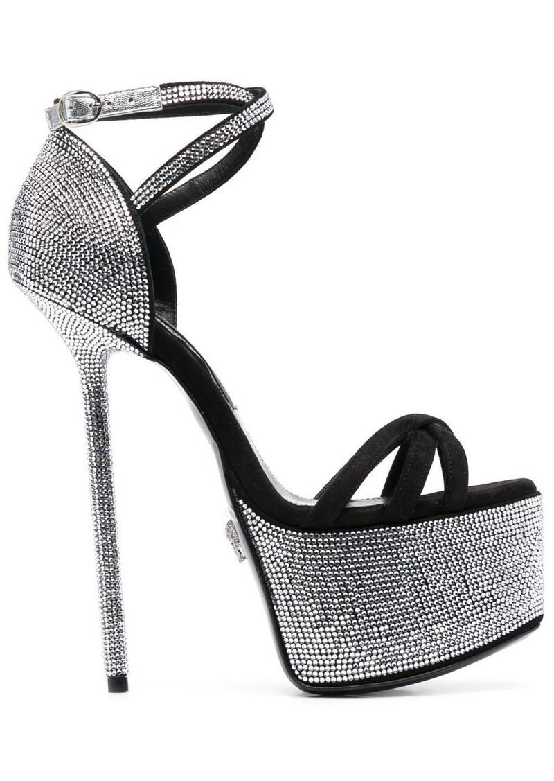 Philipp Plein 160mm crystal-embellished platform sandals